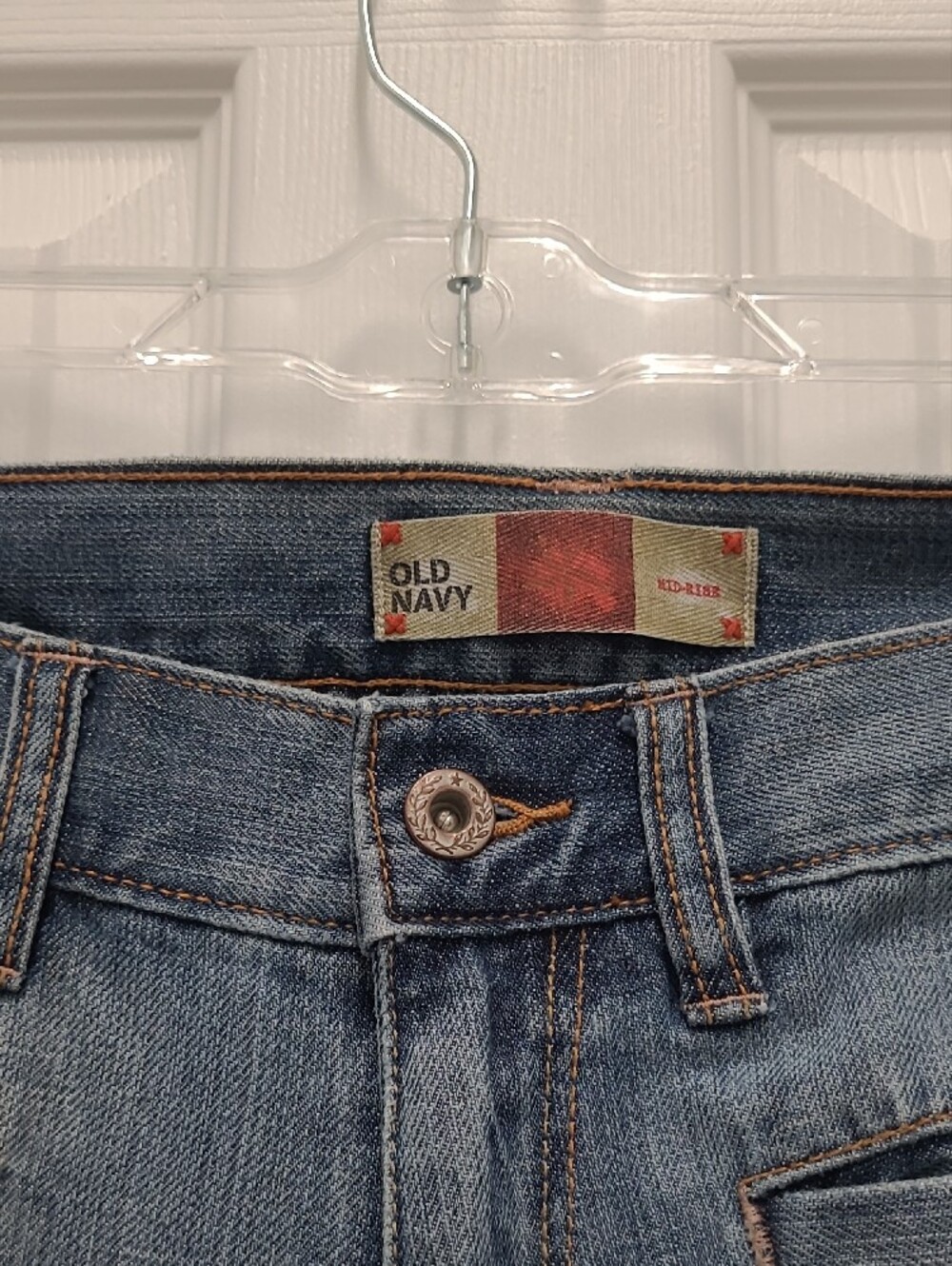 Old Navy Light Blue Capris Wide Leg Jeans---Waist 34 Mid-Rise - Picture 2 of 11